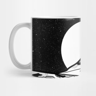 Black and white mountain landscape Mug